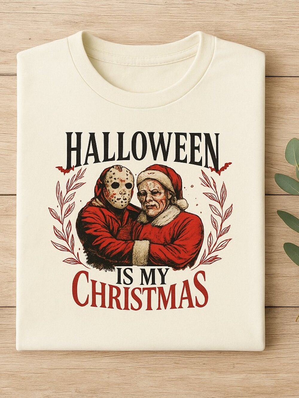 Horror Movies Halloween Is My Christmas Mineral Wash T-Shirt Spooky Graphic Tee